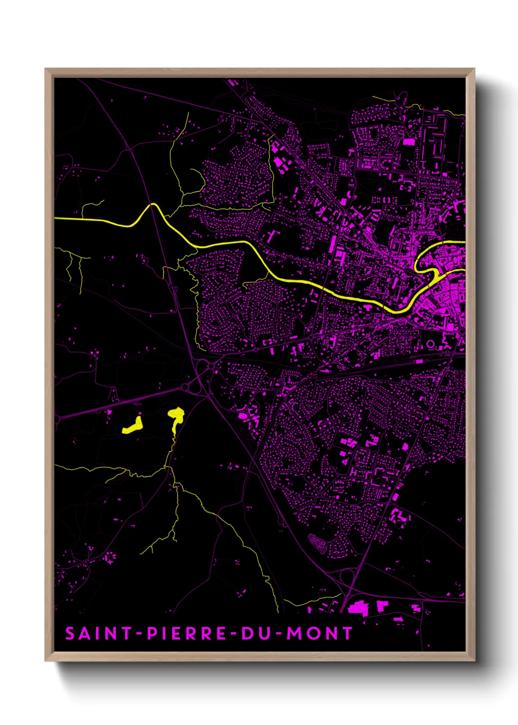 Une affiche de carte sur Saint-Pierre-du-Mont