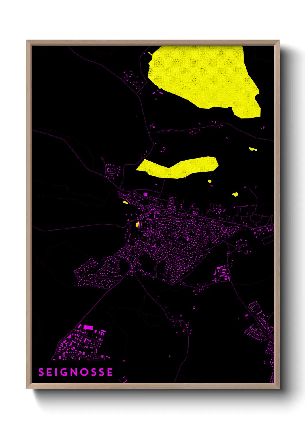 Une affiche de carte sur Seignosse