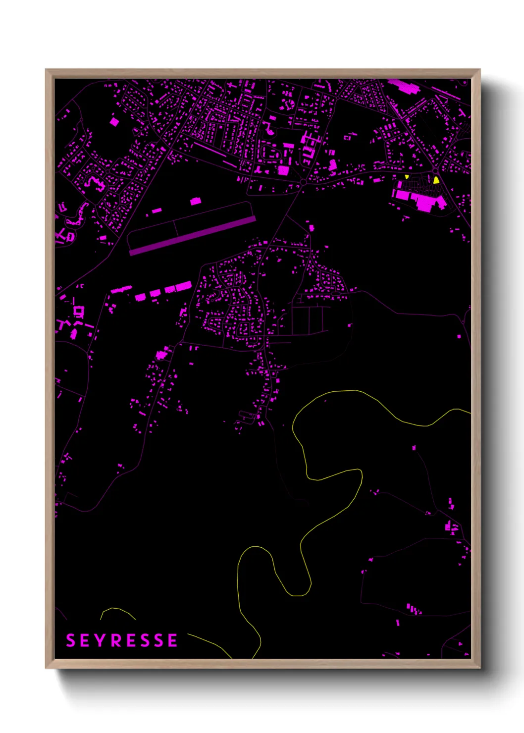 Une affiche de carte sur Seyresse