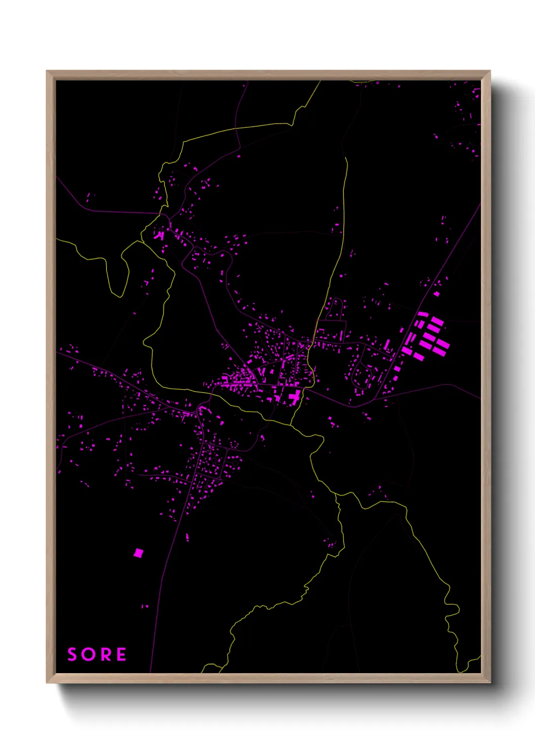 Une affiche de carte sur Sore