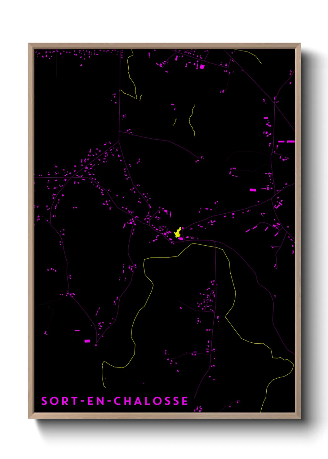 Une affiche de carte sur Sort-en-Chalosse