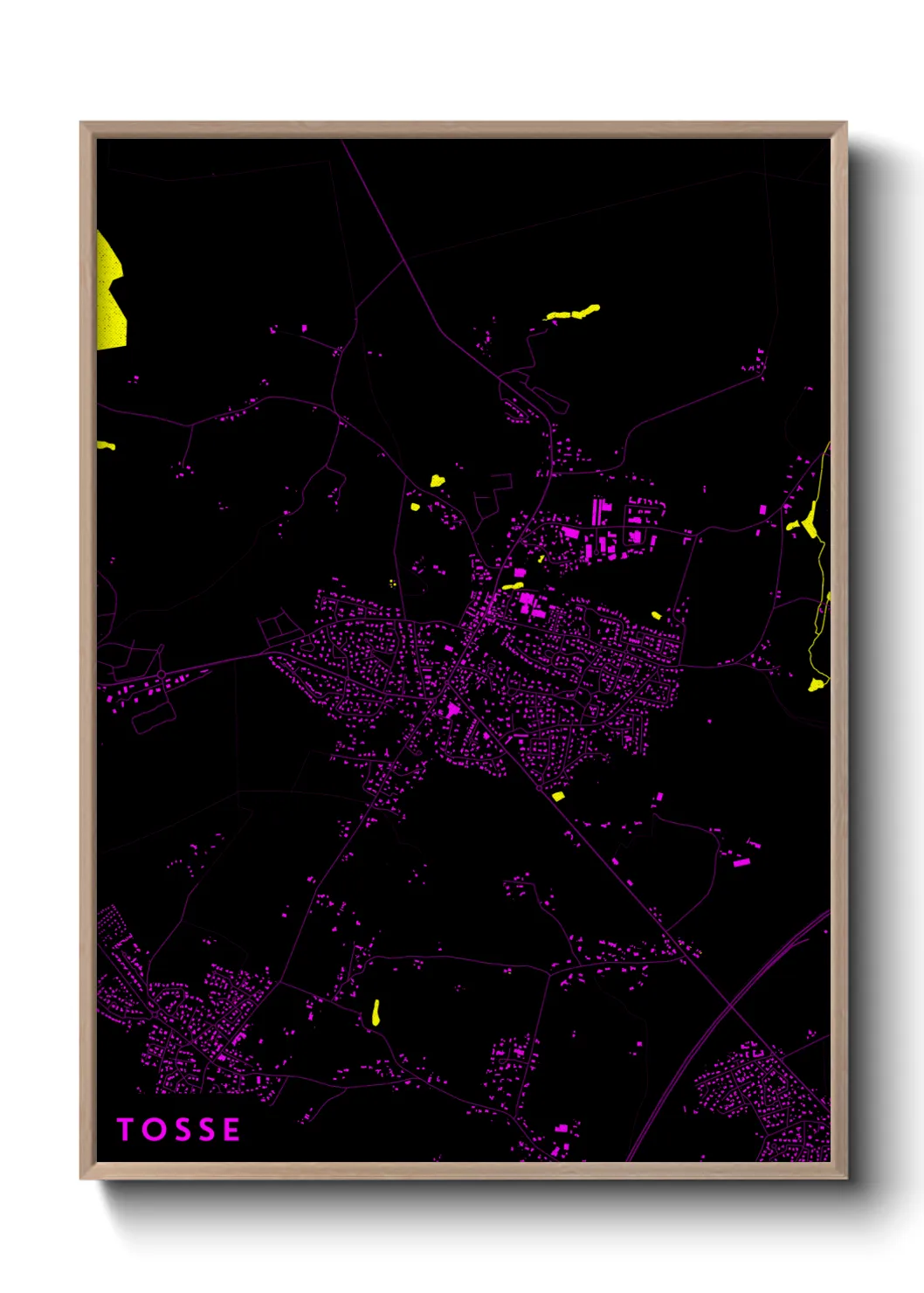 Une affiche de carte sur Tosse