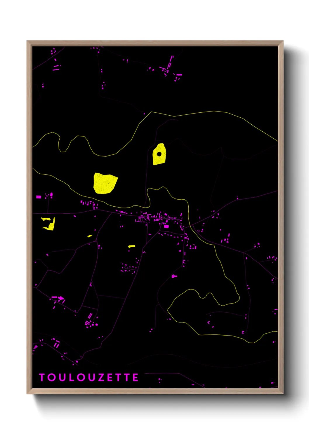 Une affiche de carte sur Toulouzette