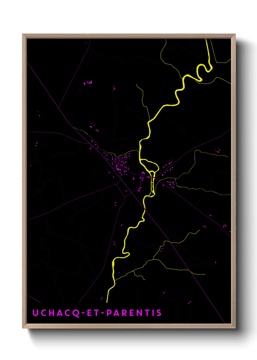 Un poster carteUchacq-et-Parentis