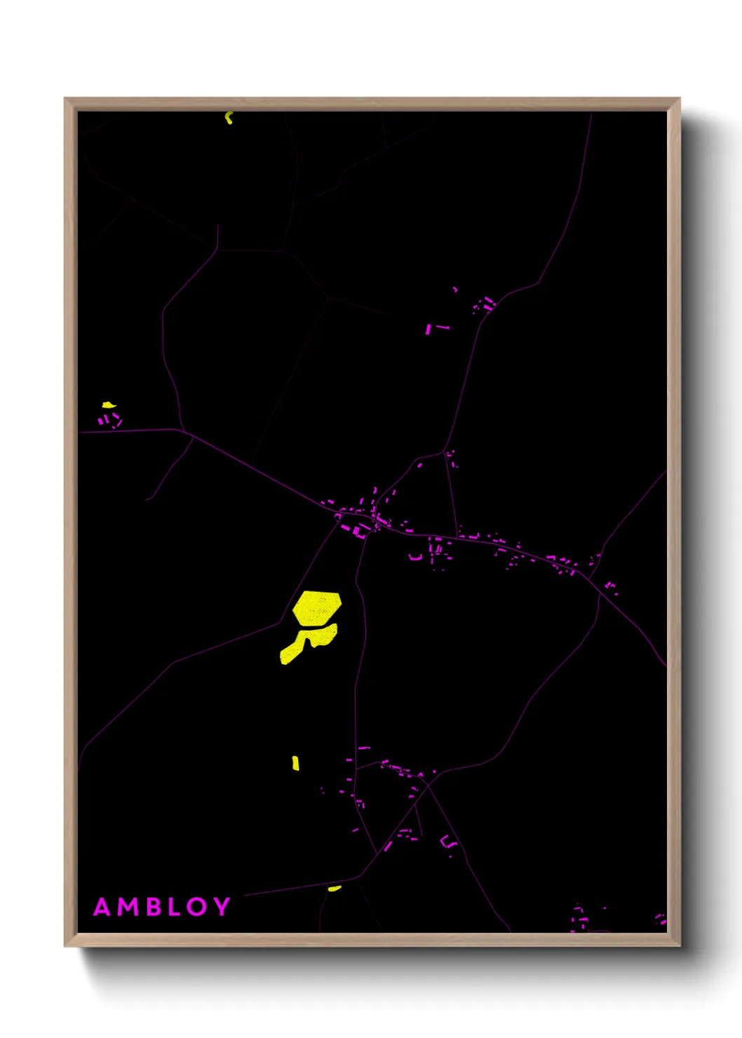 Une affiche de carte sur Ambloy
