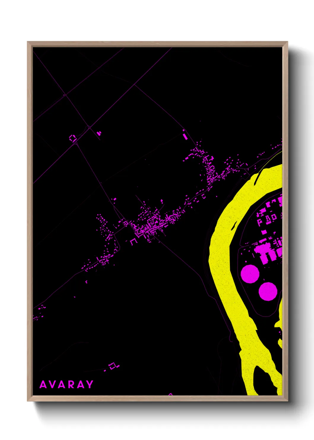 Une affiche de carte sur Avaray