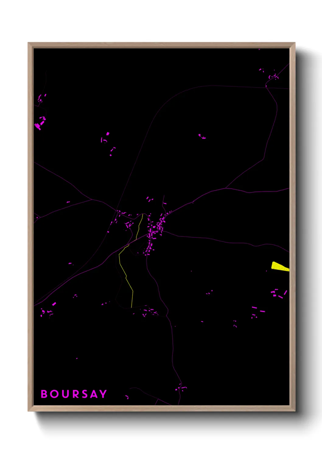 Une affiche de carte sur Boursay