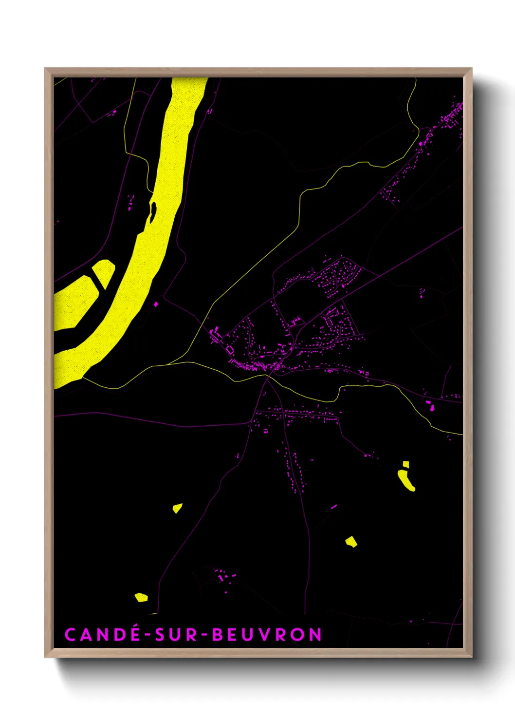 Une affiche de carte sur Candé-sur-Beuvron