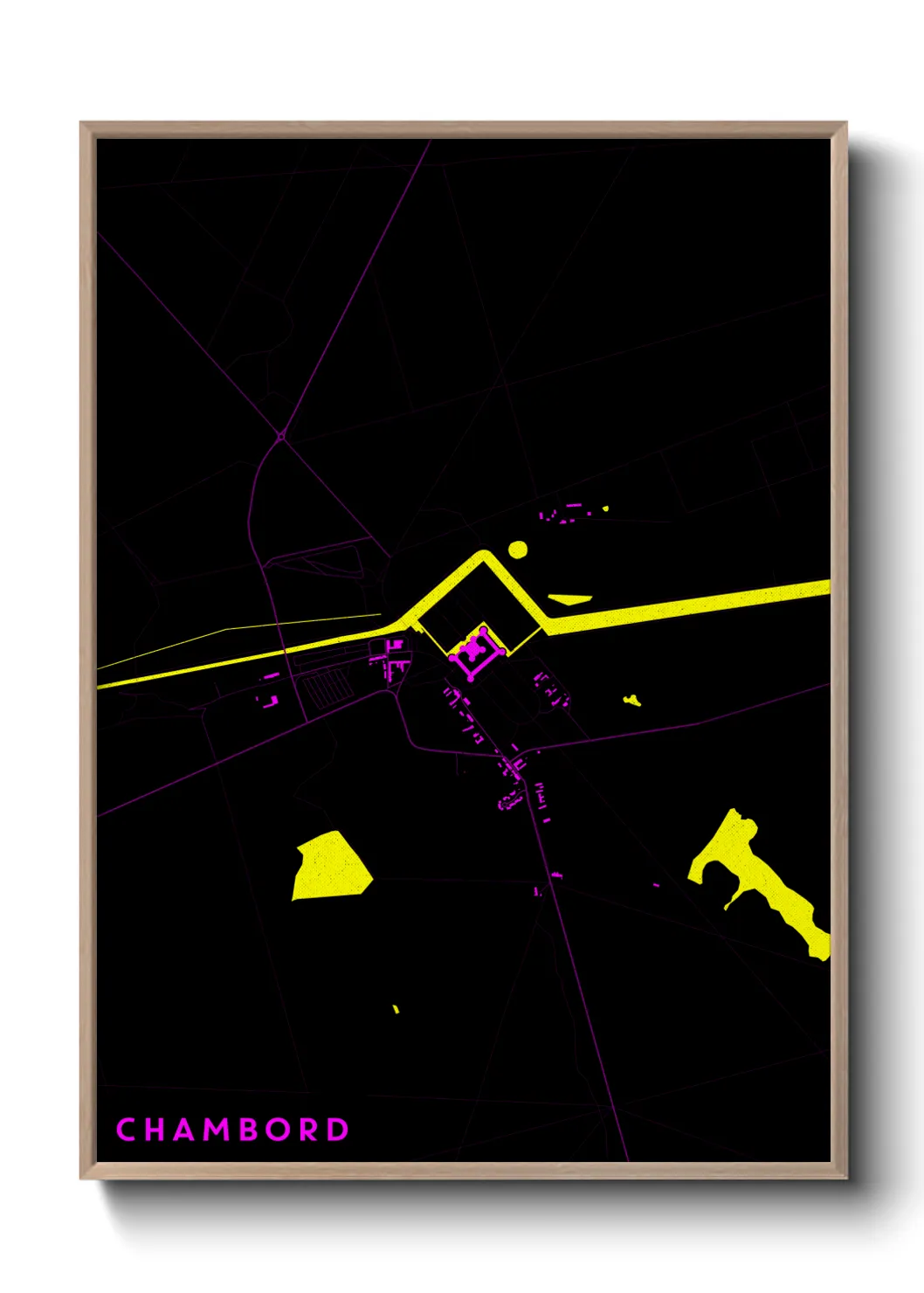 Une affiche de carte sur Chambord
