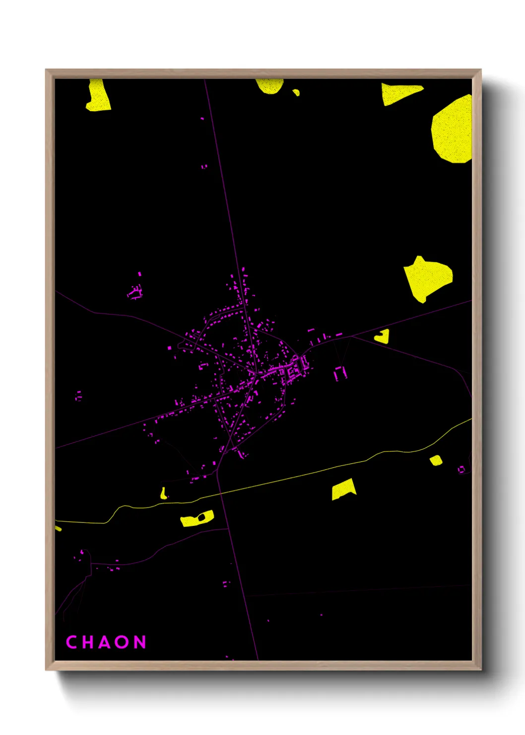 Une affiche de carte sur Chaon
