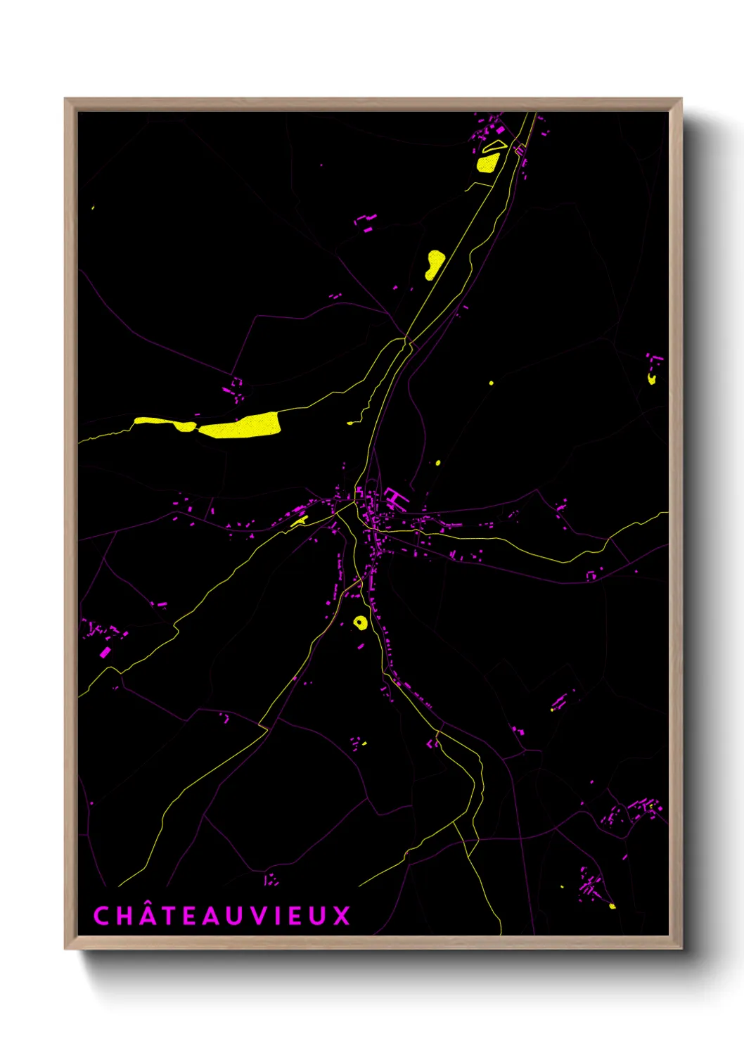 Une affiche de carte sur Châteauvieux