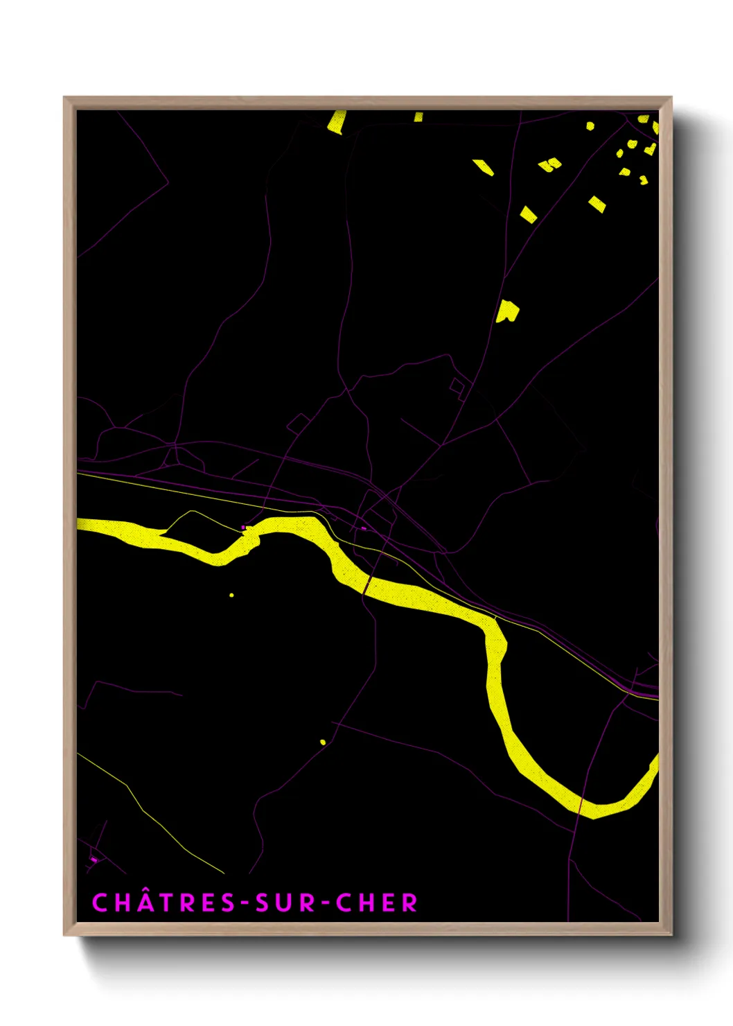 Une affiche de carte sur Châtres-sur-Cher