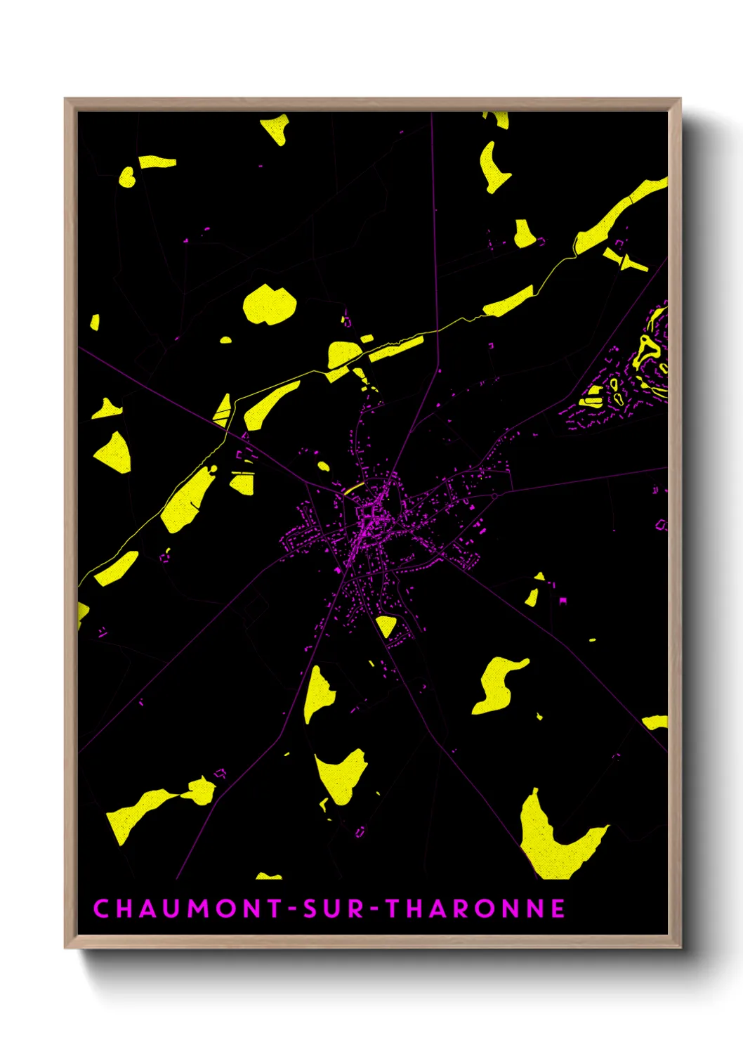 Une affiche de carte sur Chaumont-sur-Tharonne