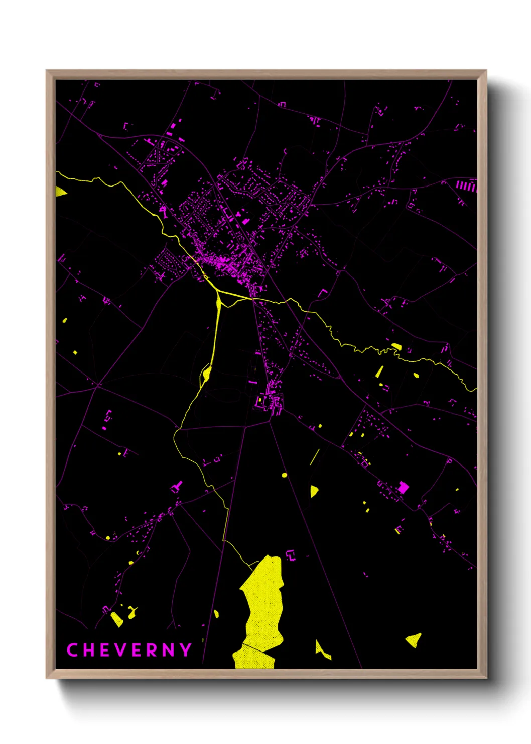 Une affiche de carte sur Cheverny