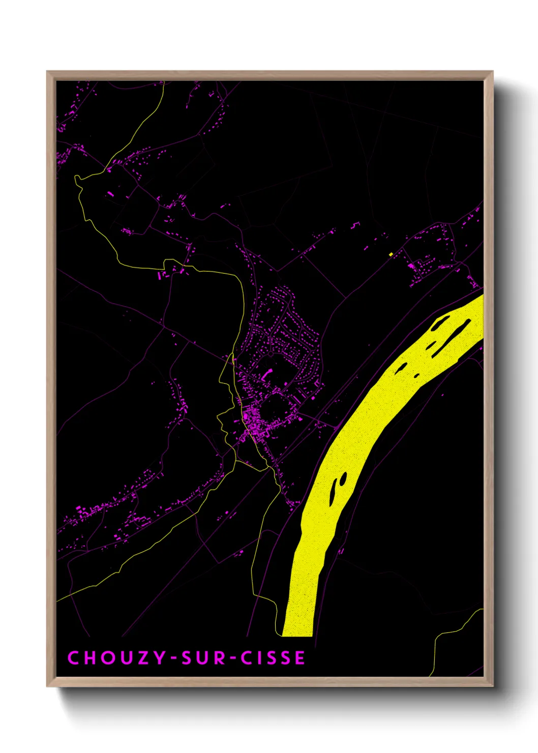 Une affiche de carte sur Chouzy-sur-Cisse