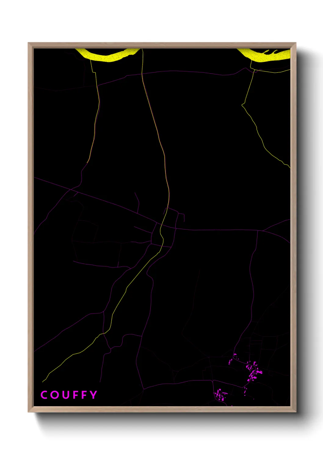 Une affiche de carte sur Couffy