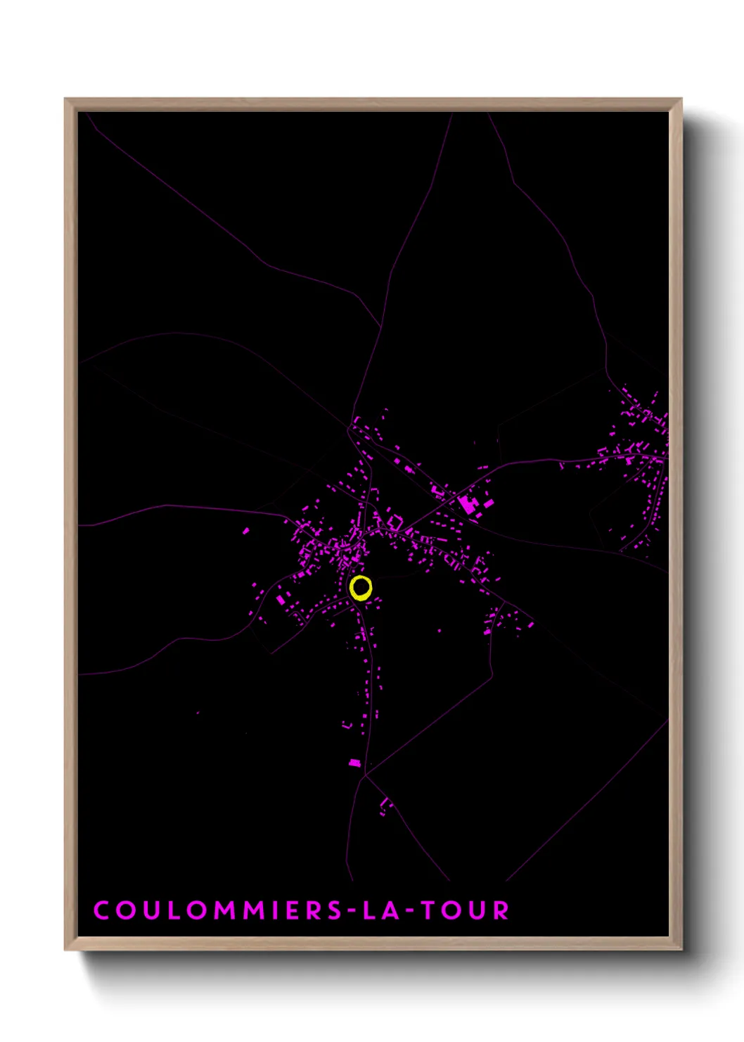 Une affiche de carte sur Coulommiers-la-Tour