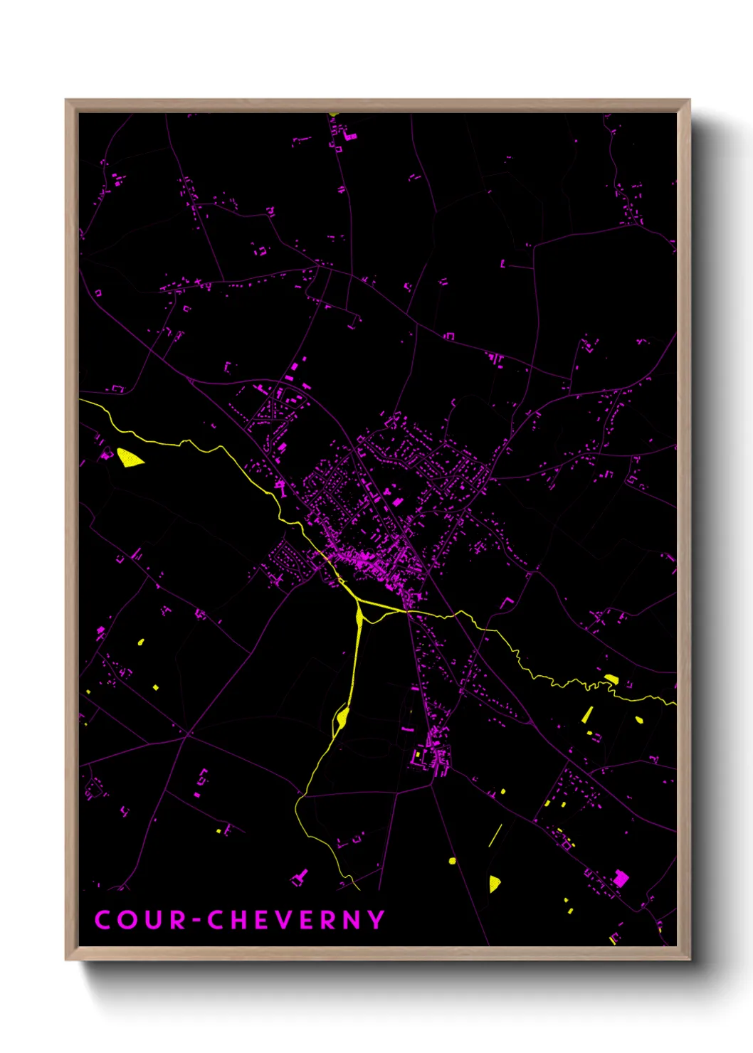 Une affiche de carte sur Cour-Cheverny