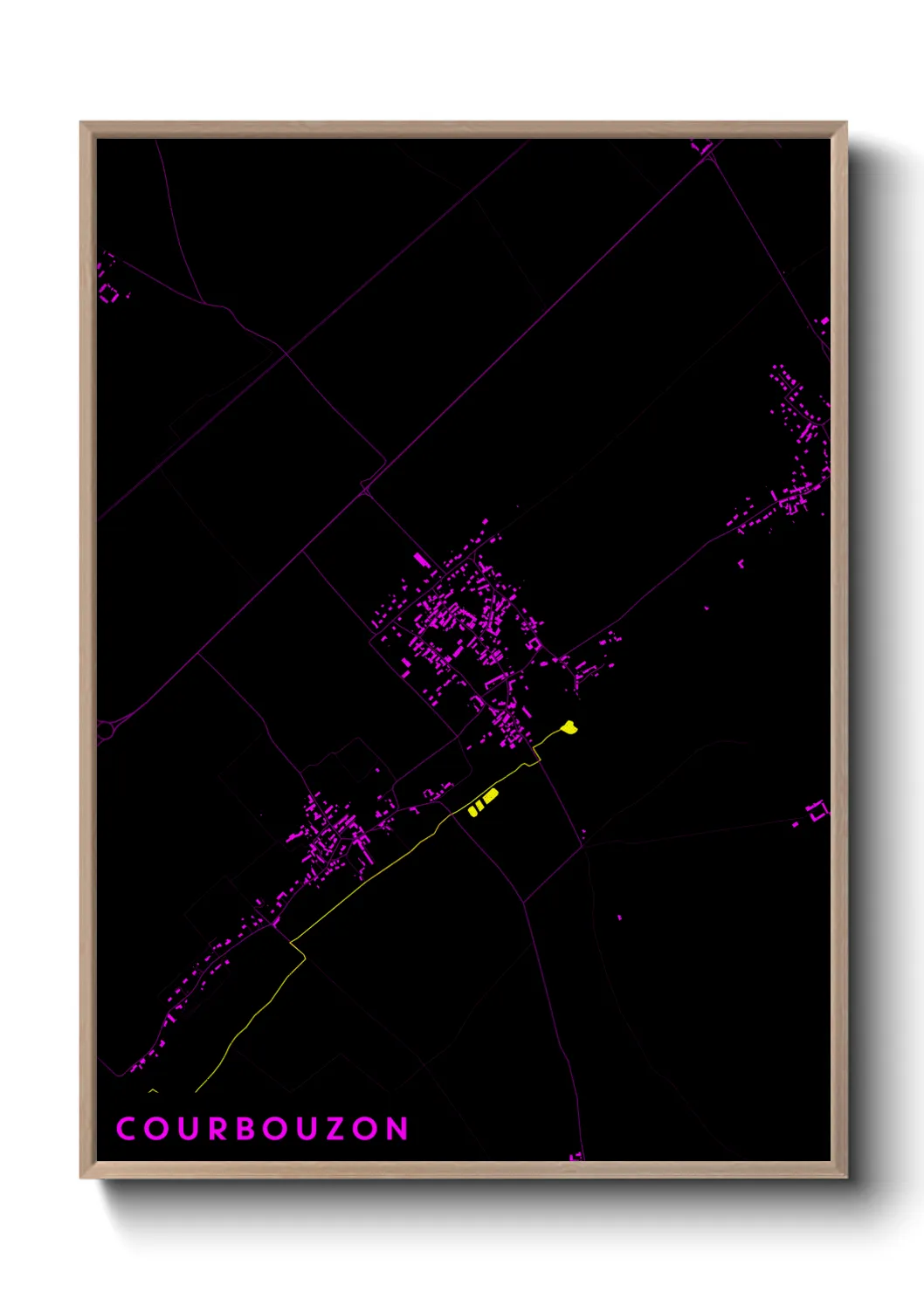 Une affiche de carte sur Courbouzon