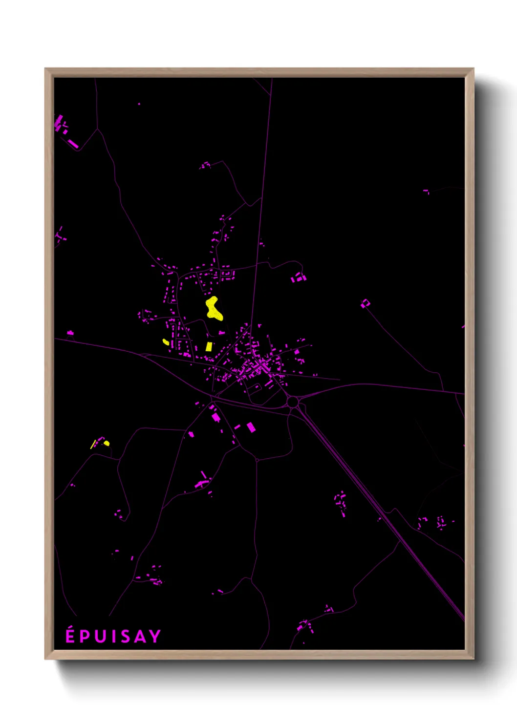 Une affiche de carte sur Épuisay