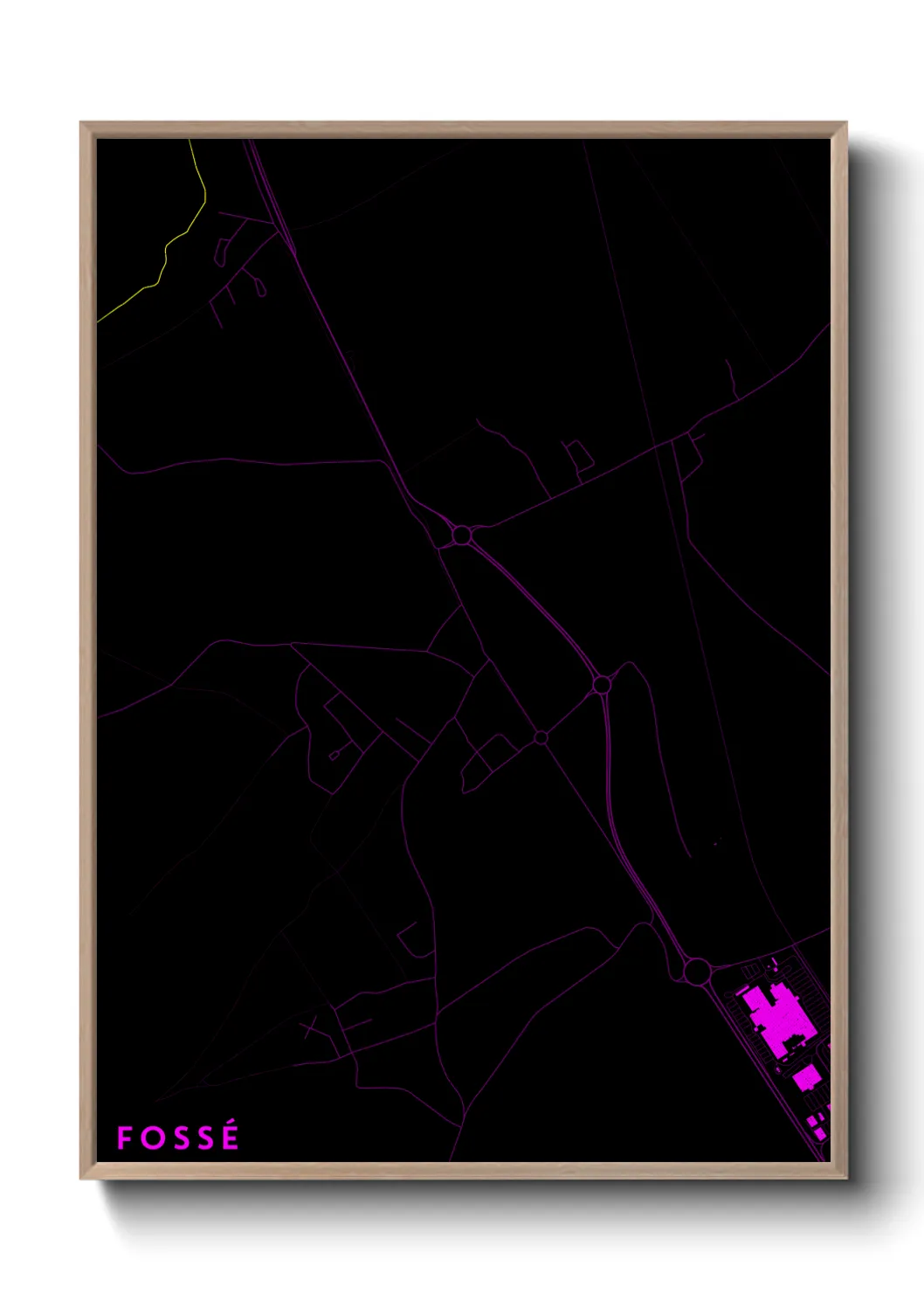 Une affiche de carte sur Fossé