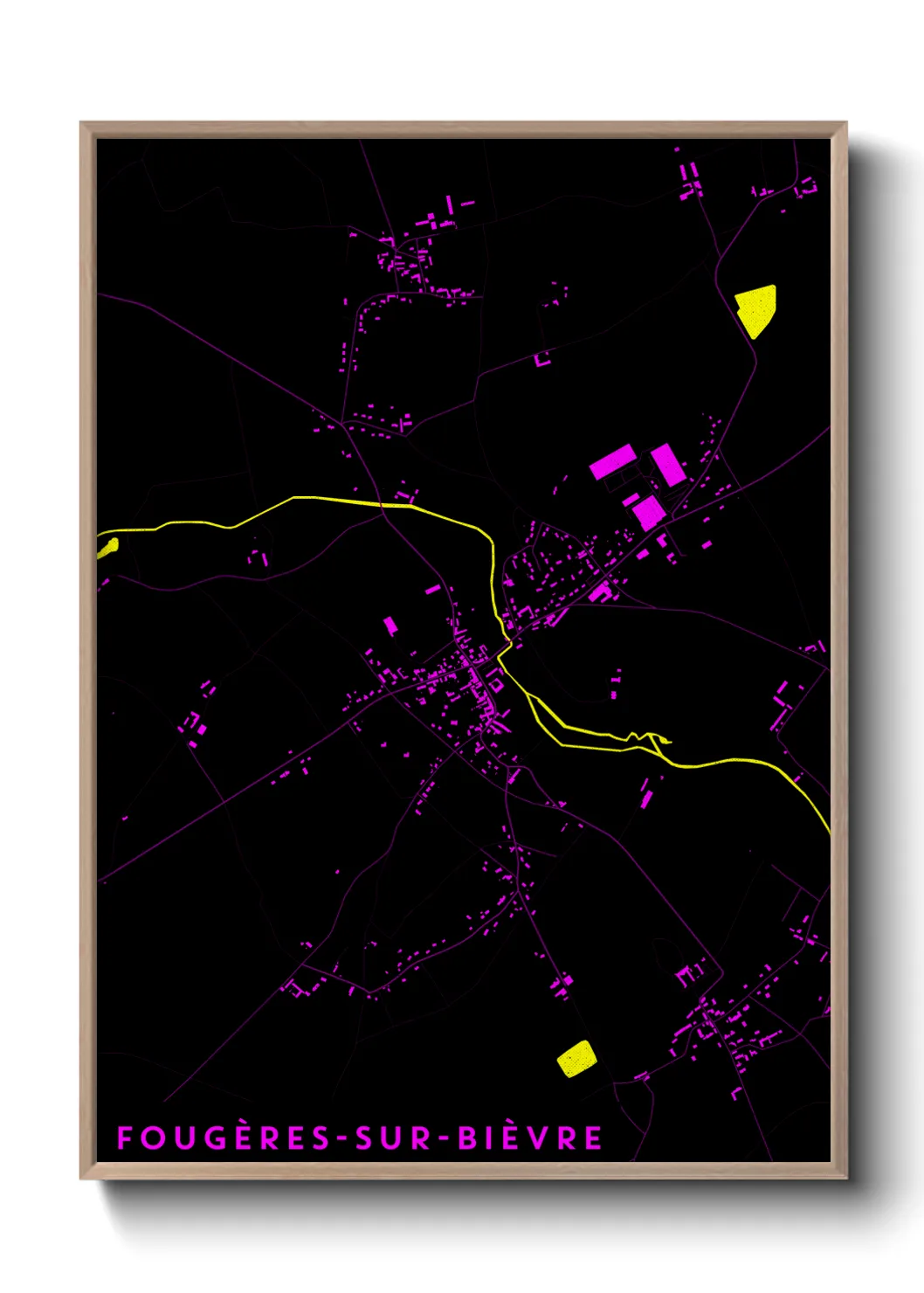 Un poster carteFougères-sur-Bièvre