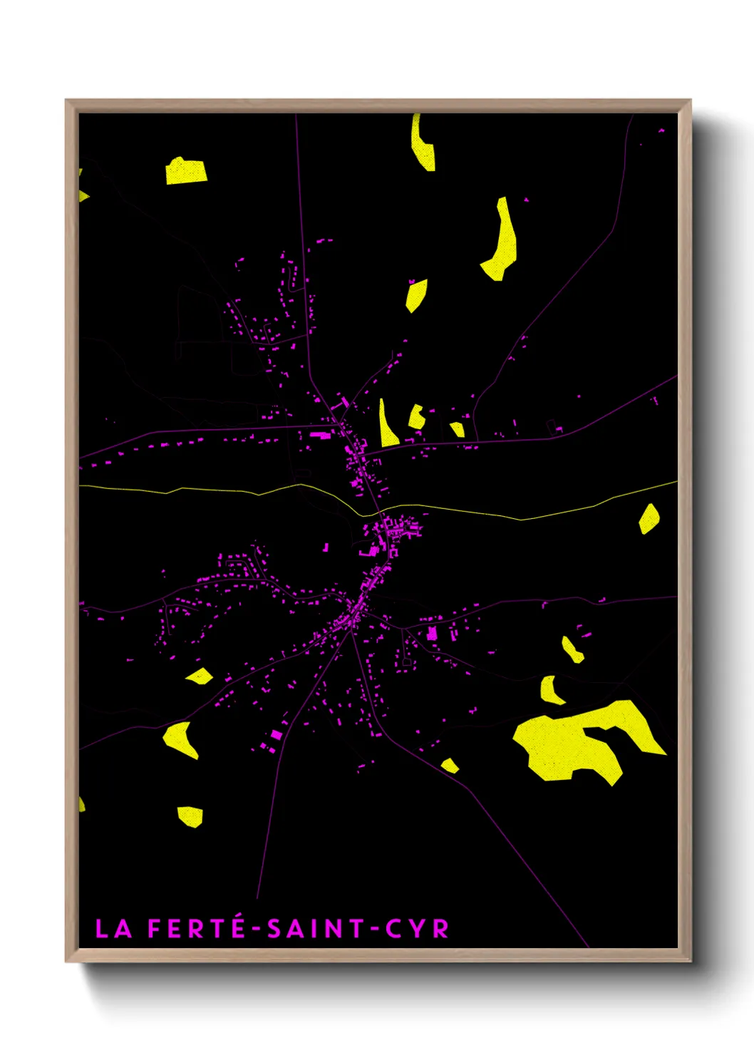 Une affiche de carte sur La Ferté-Saint-Cyr
