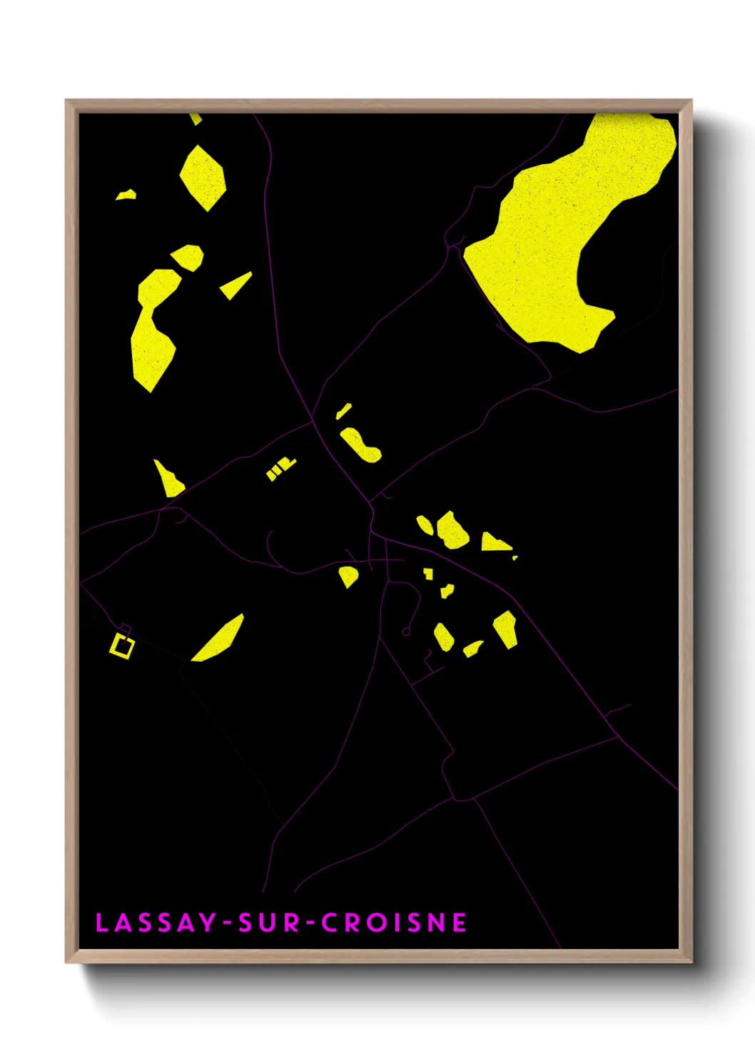 Une affiche de carte sur Lassay-sur-Croisne