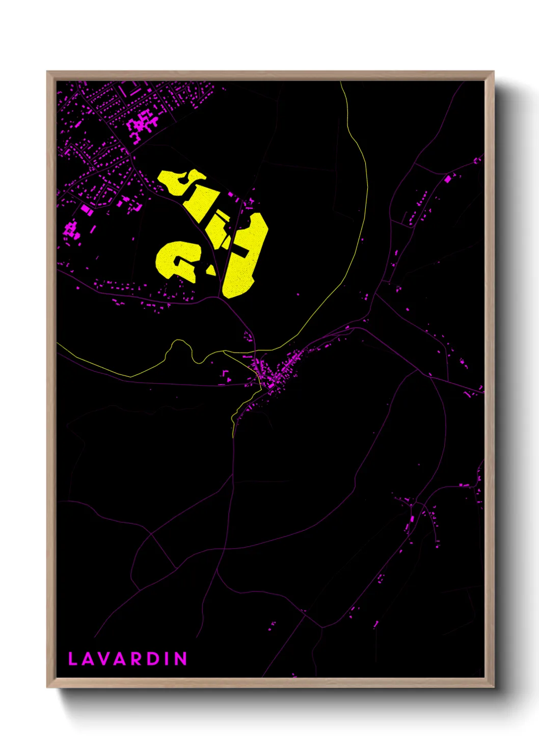 Une affiche de carte sur Lavardin