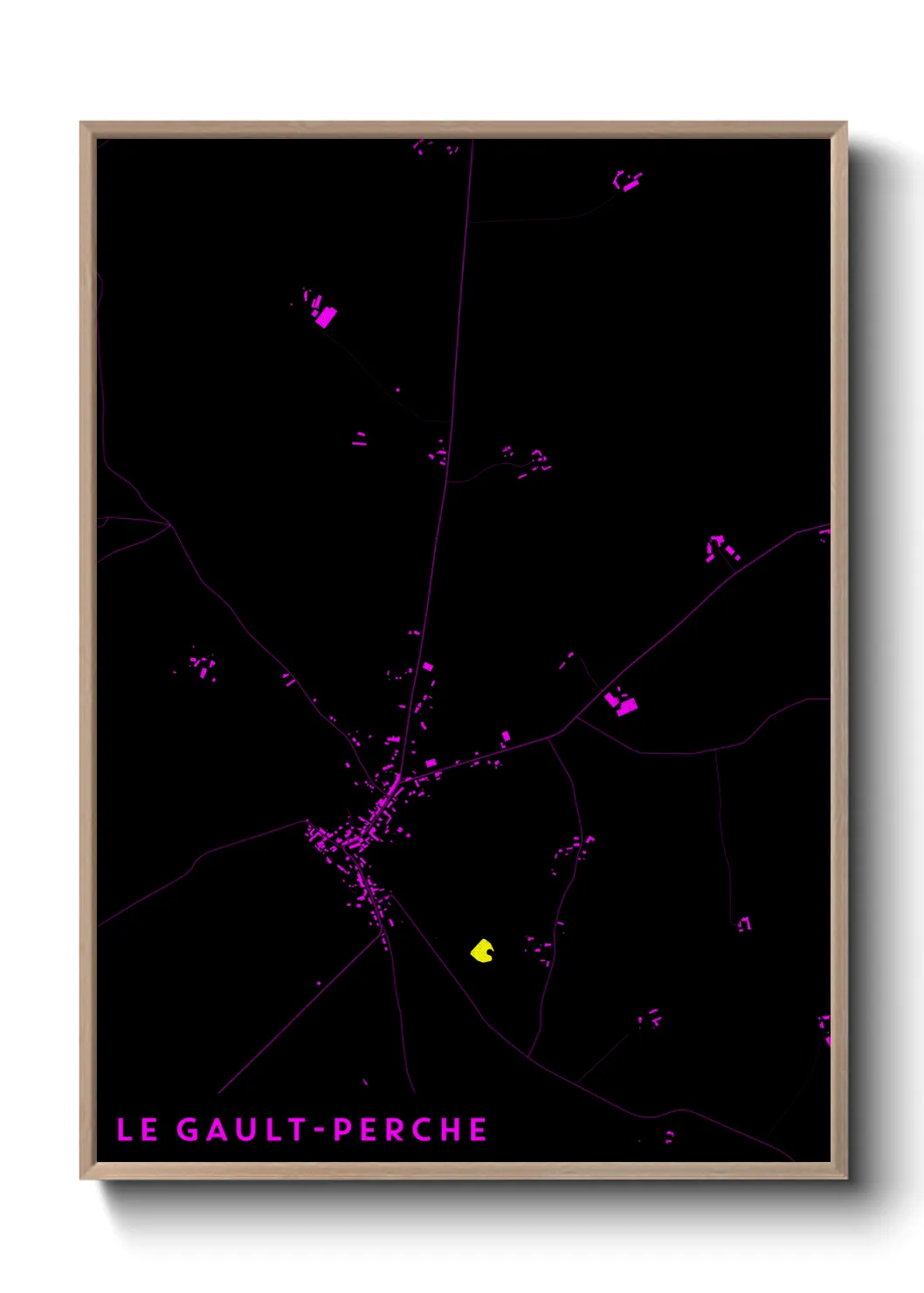 Une affiche de carte sur Le Gault-Perche