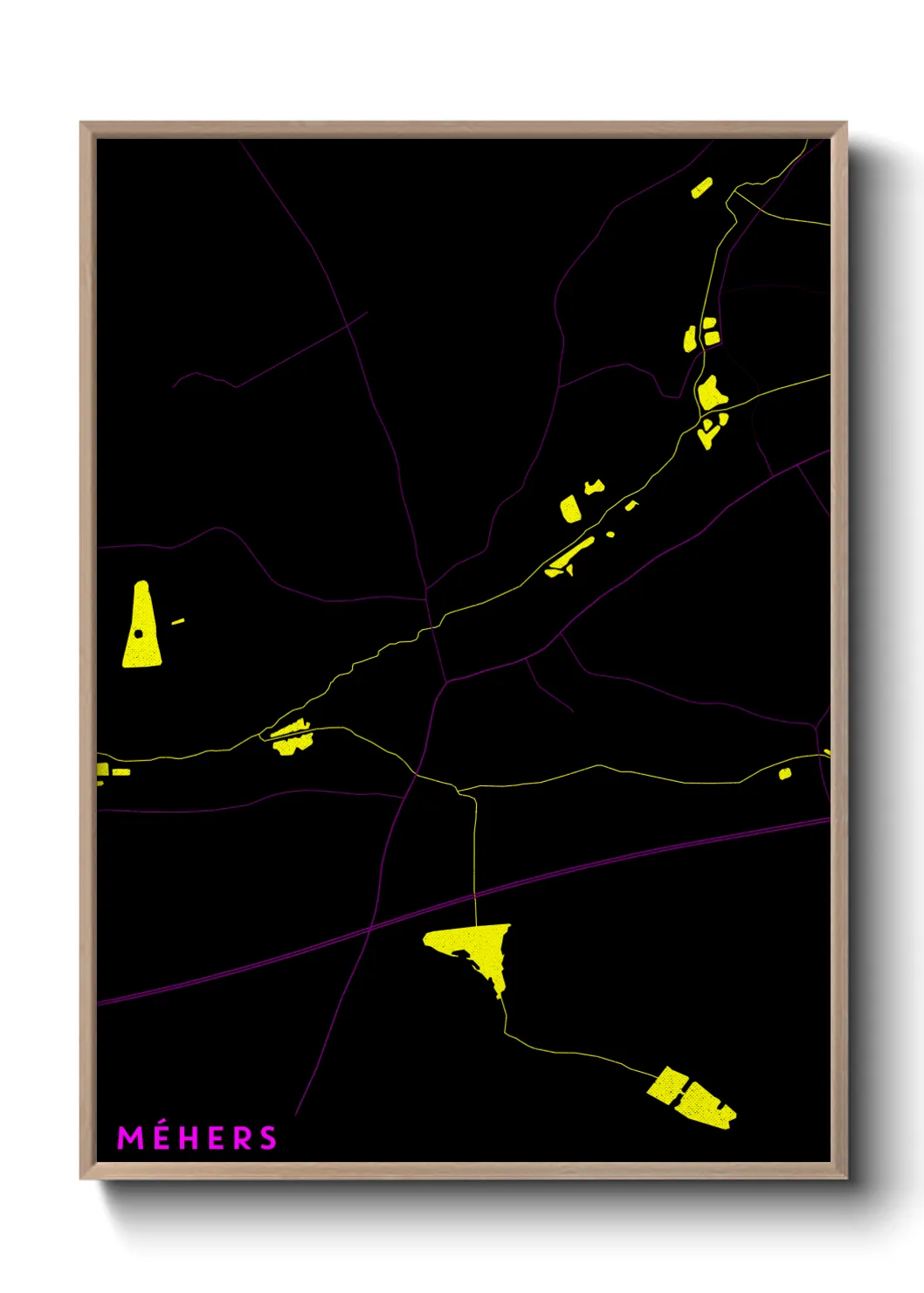 Une affiche de carte sur Méhers