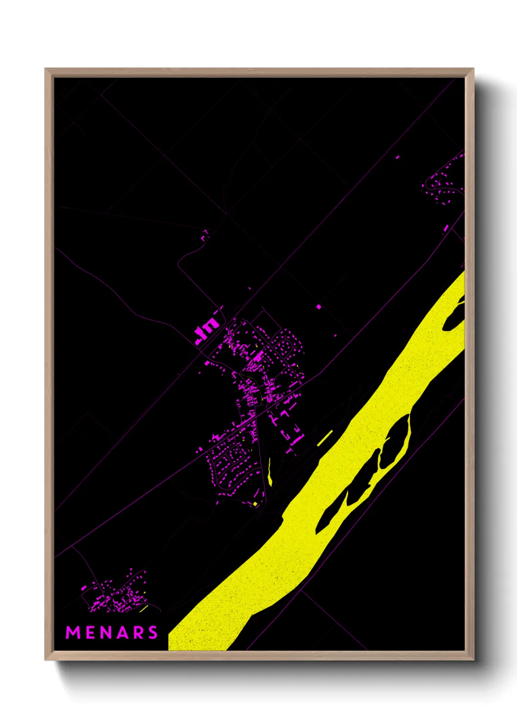 Une affiche de carte sur Menars