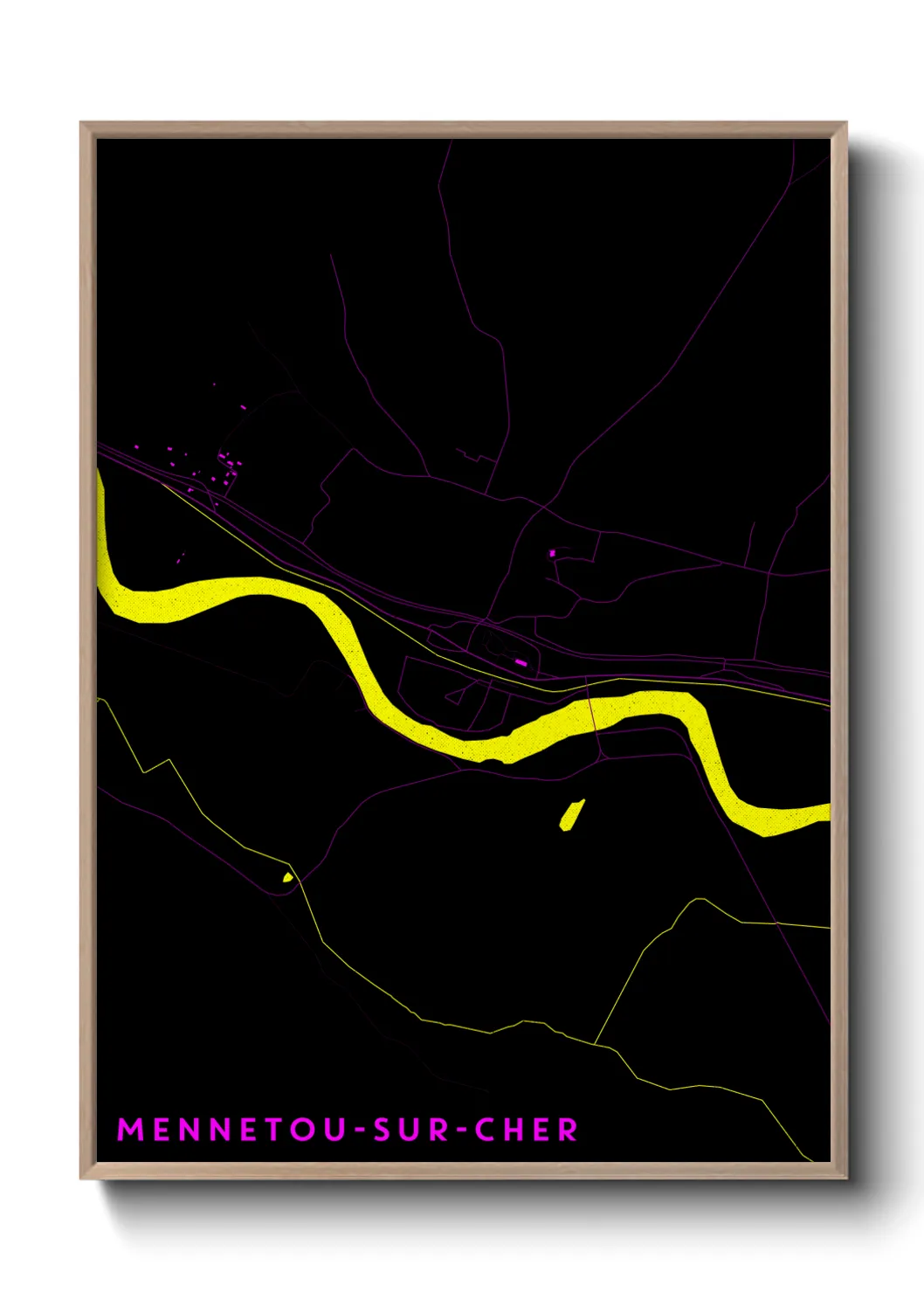Une affiche de carte sur Mennetou-sur-Cher