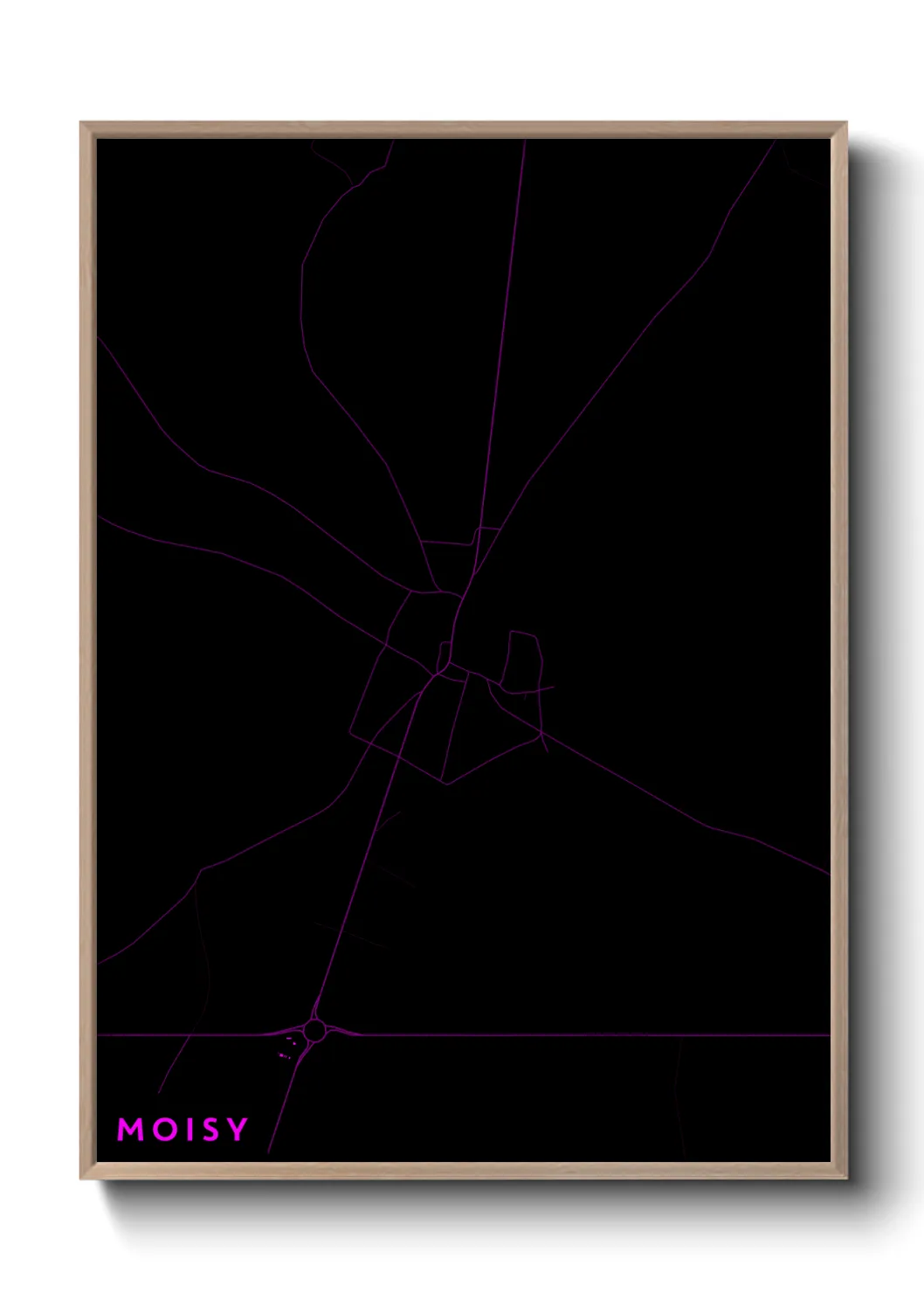 Une affiche de carte sur Moisy