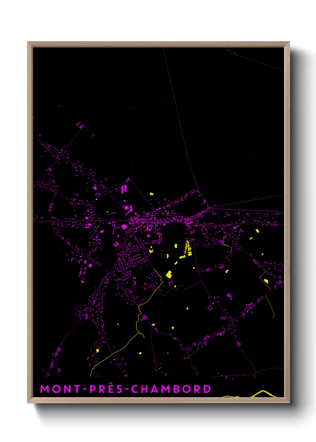 Une affiche de carte sur Mont-près-Chambord
