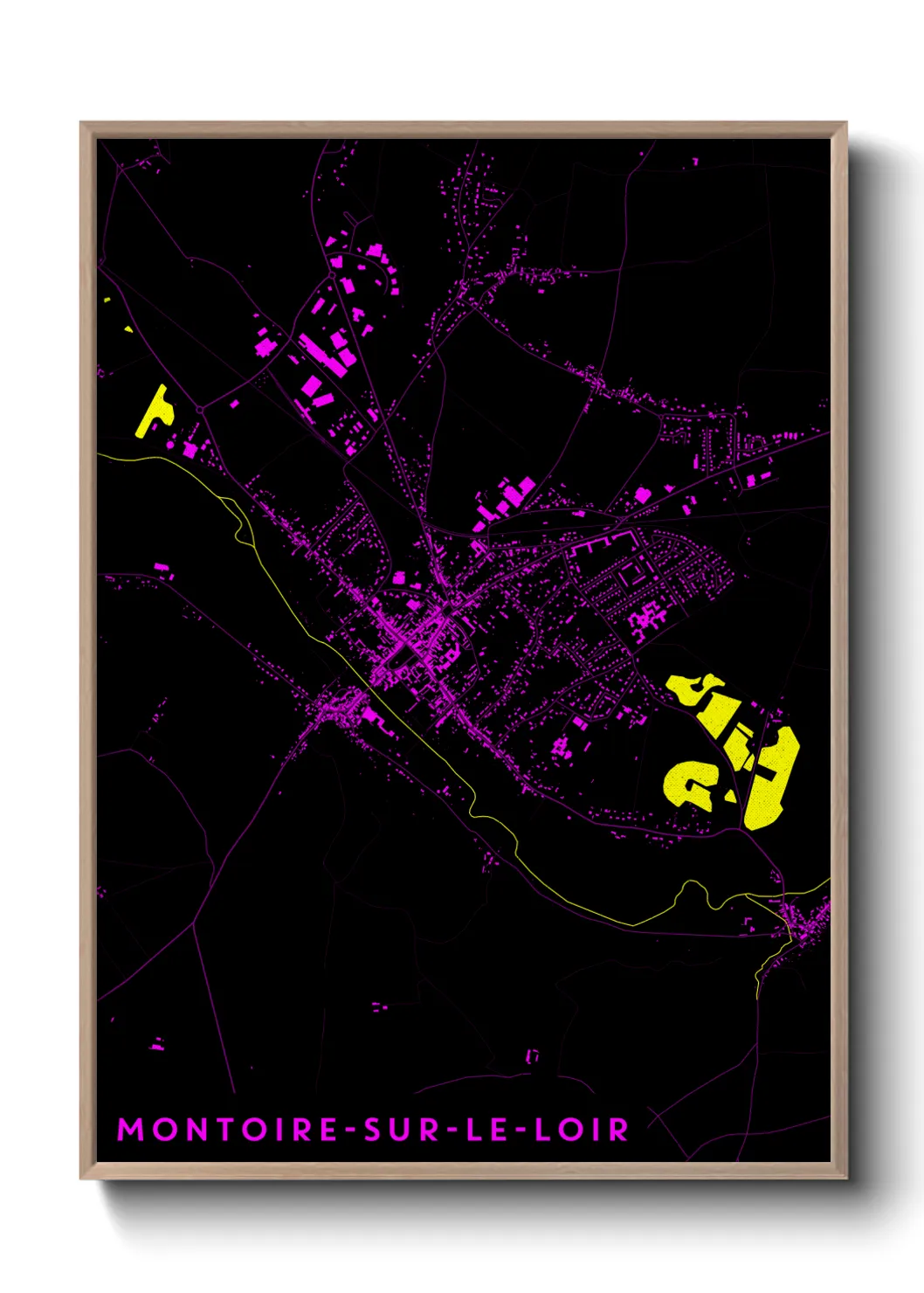 Une affiche de carte sur Montoire-sur-le-Loir