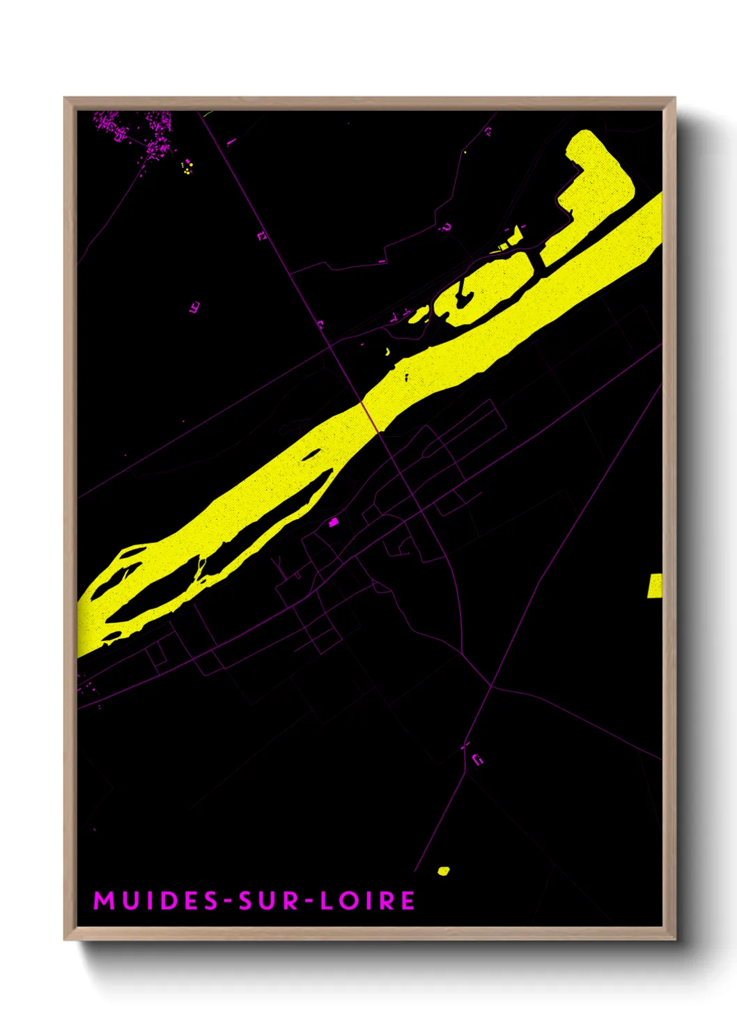 Une affiche de carte sur Muides-sur-Loire
