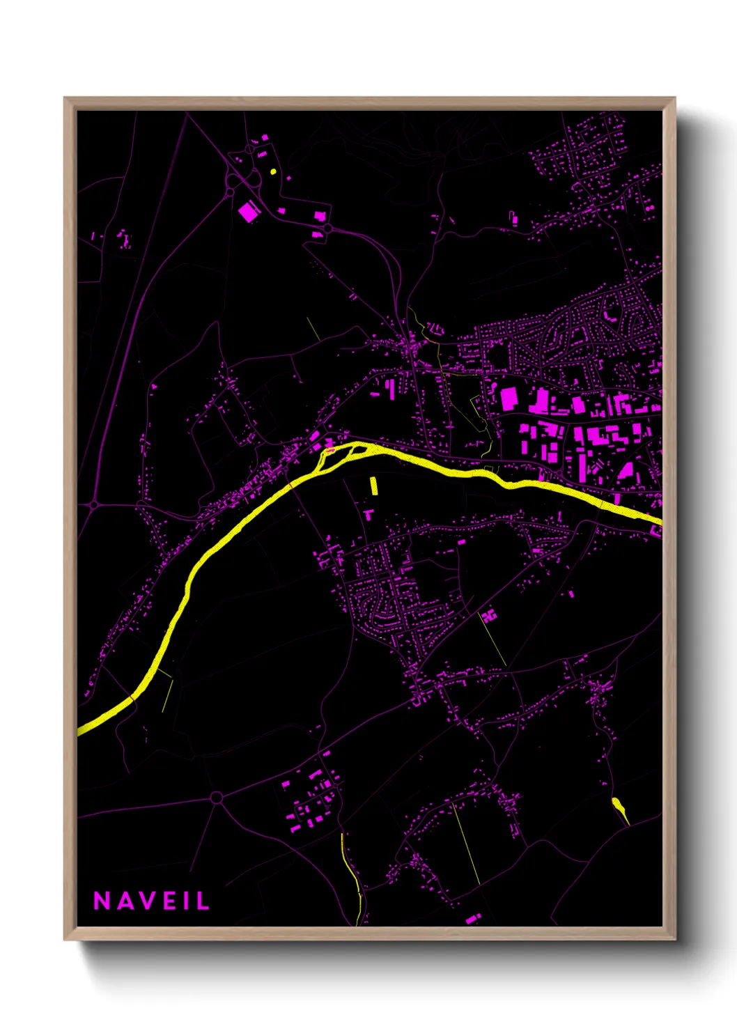 Une affiche de carte sur Naveil