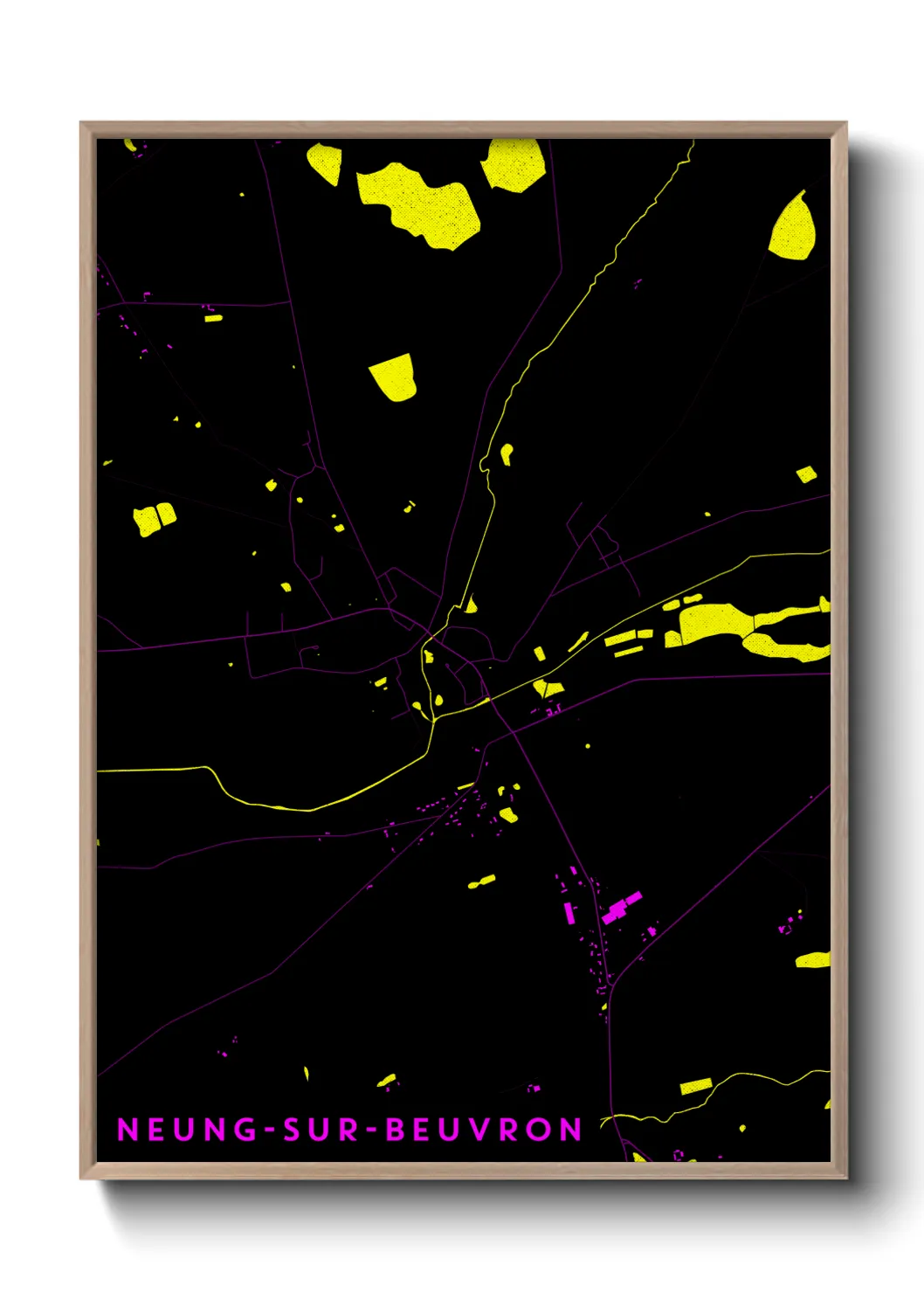 Une affiche de carte sur Neung-sur-Beuvron