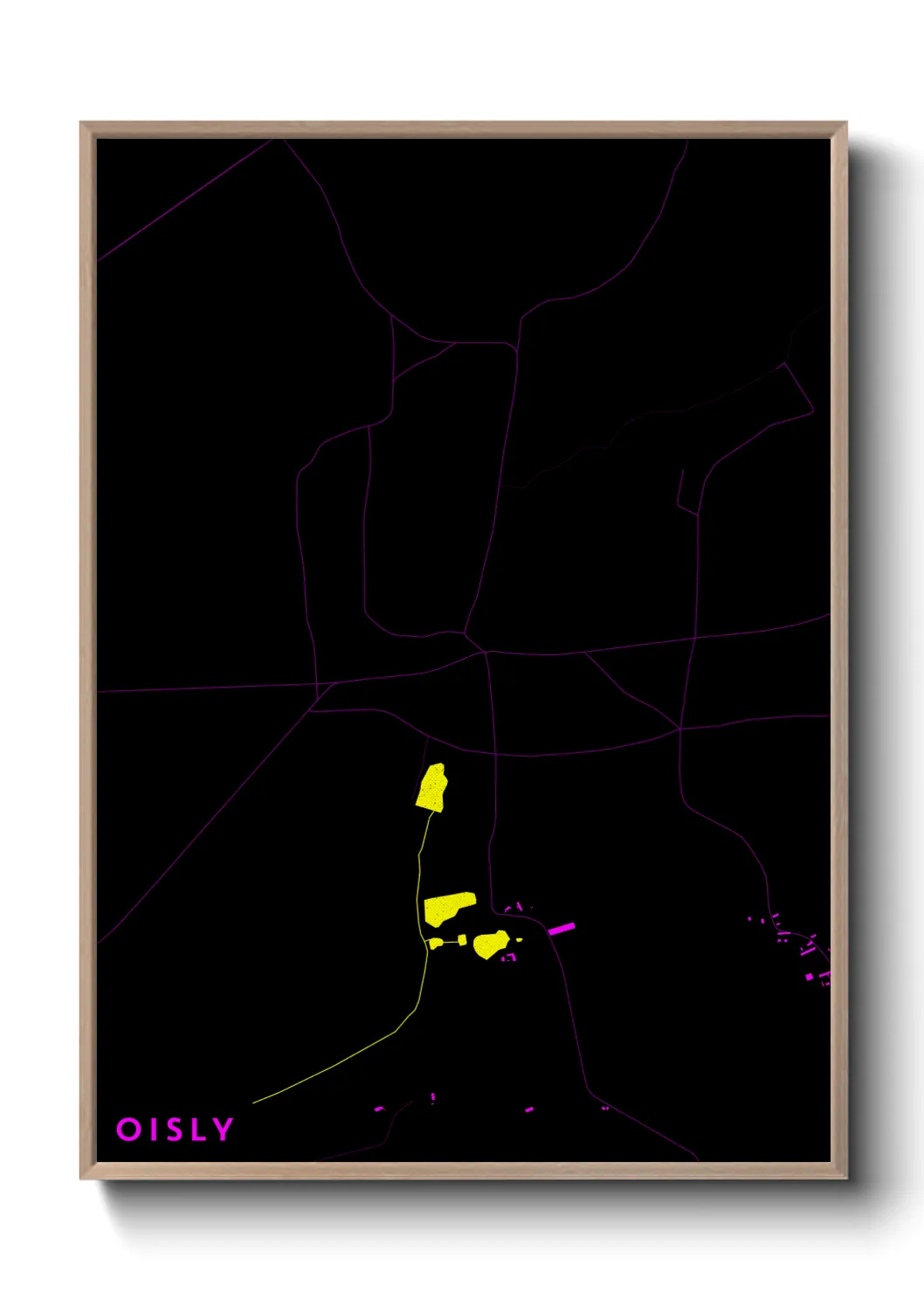 Une affiche de carte sur Oisly