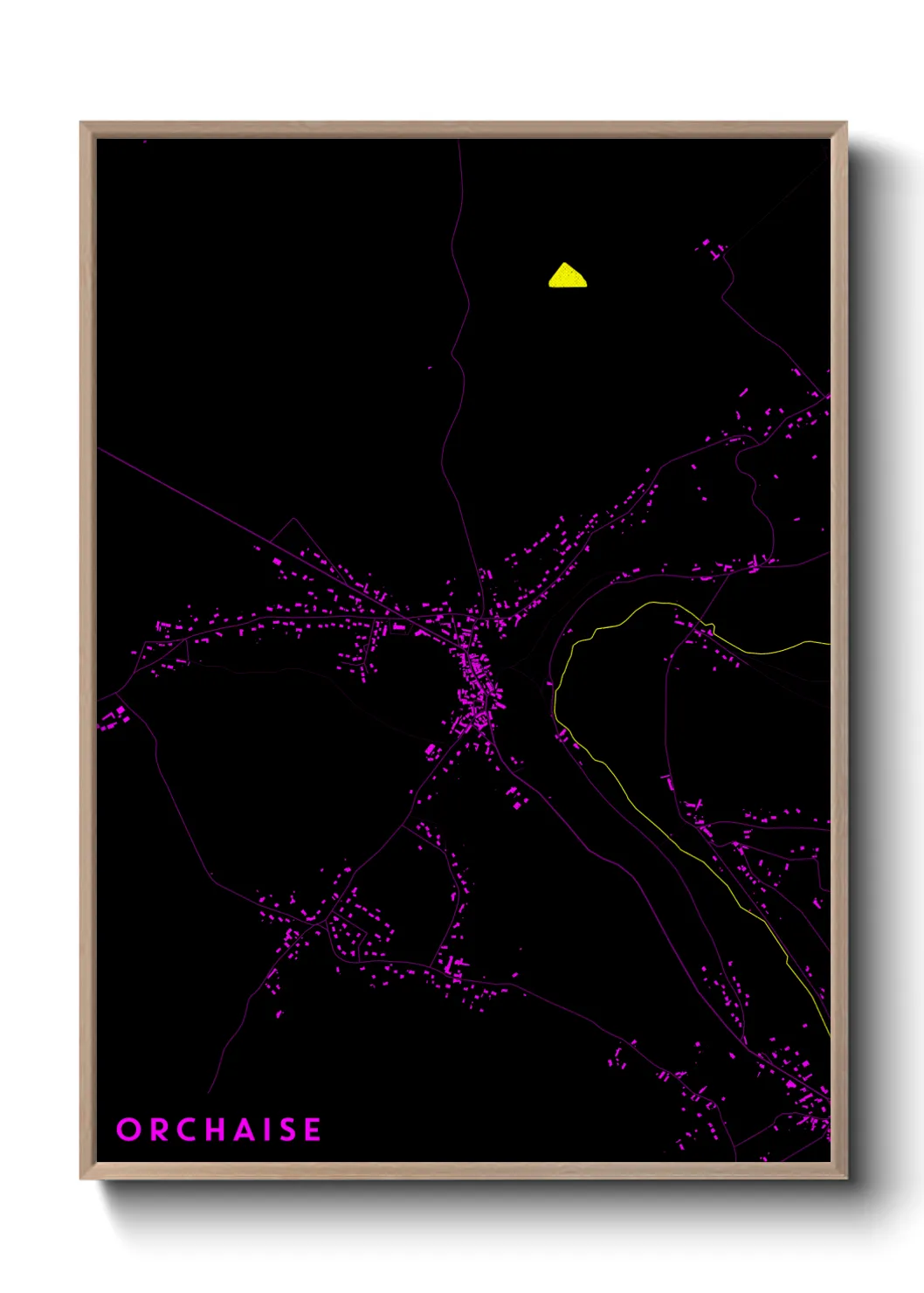 Une affiche de carte sur Orchaise