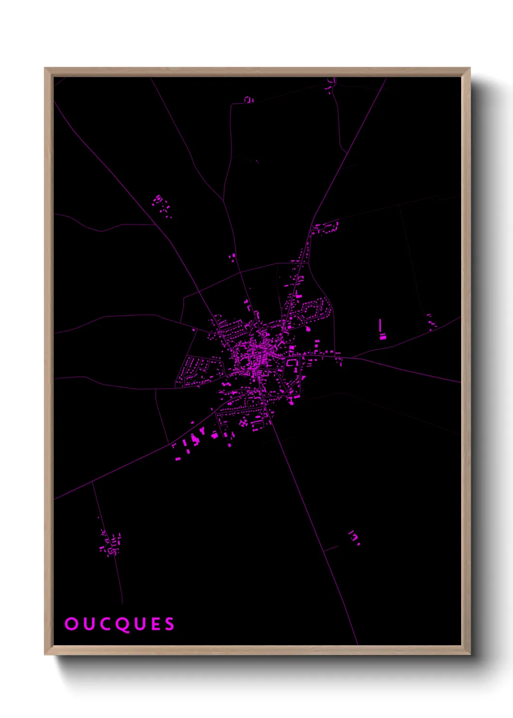 Une affiche de carte sur Oucques