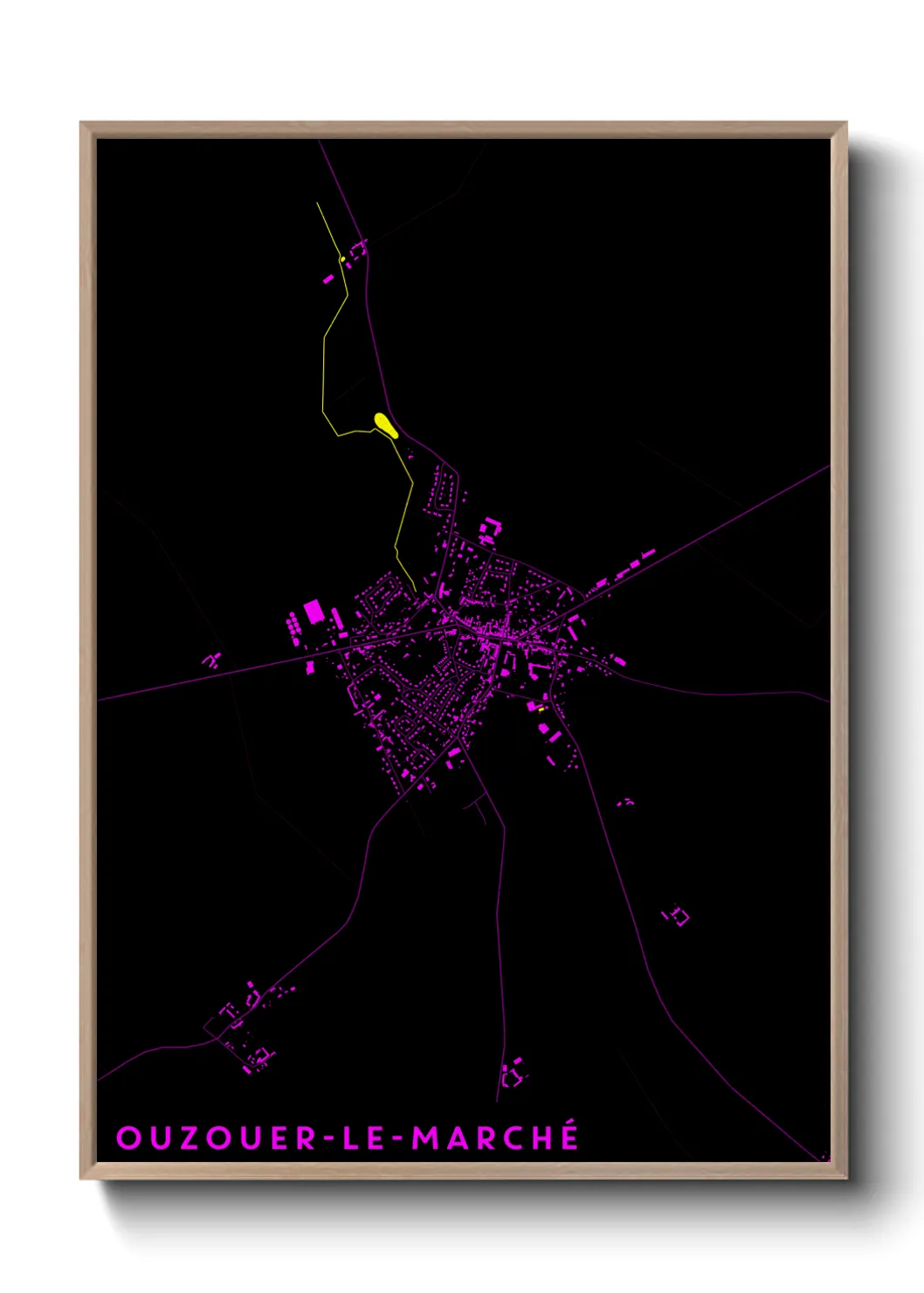 Un poster carteOuzouer-le-Marché