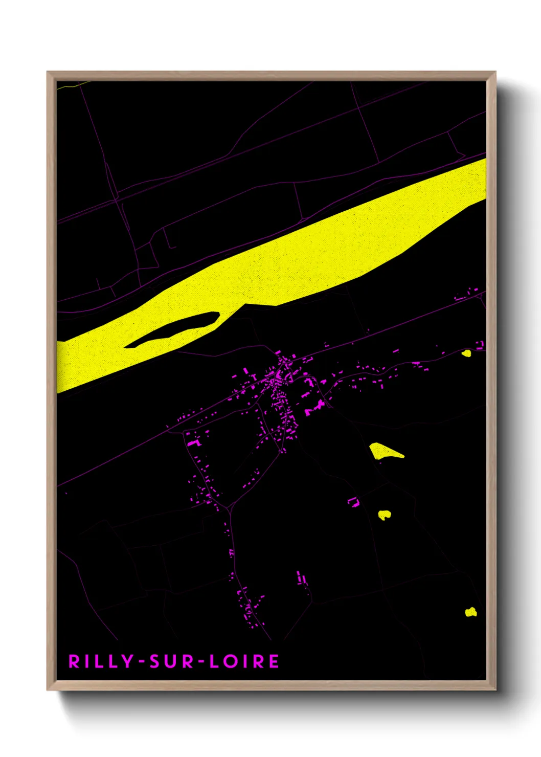 Une affiche de carte sur Rilly-sur-Loire