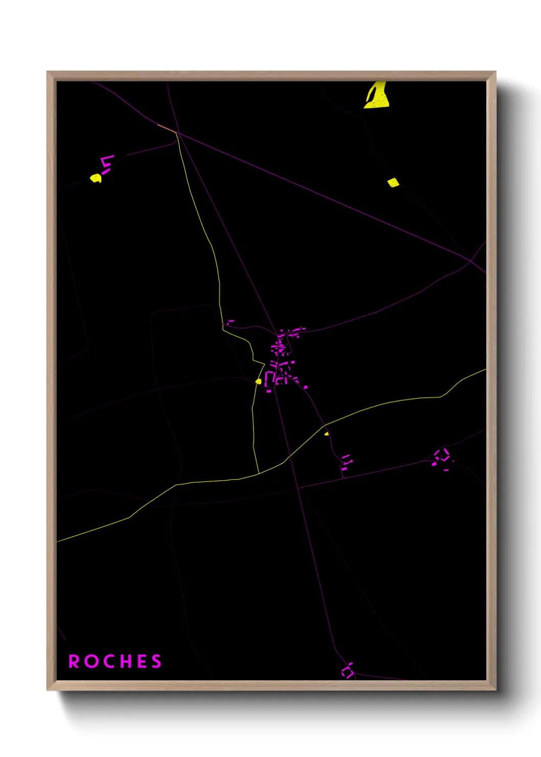 Une affiche de carte sur Roches