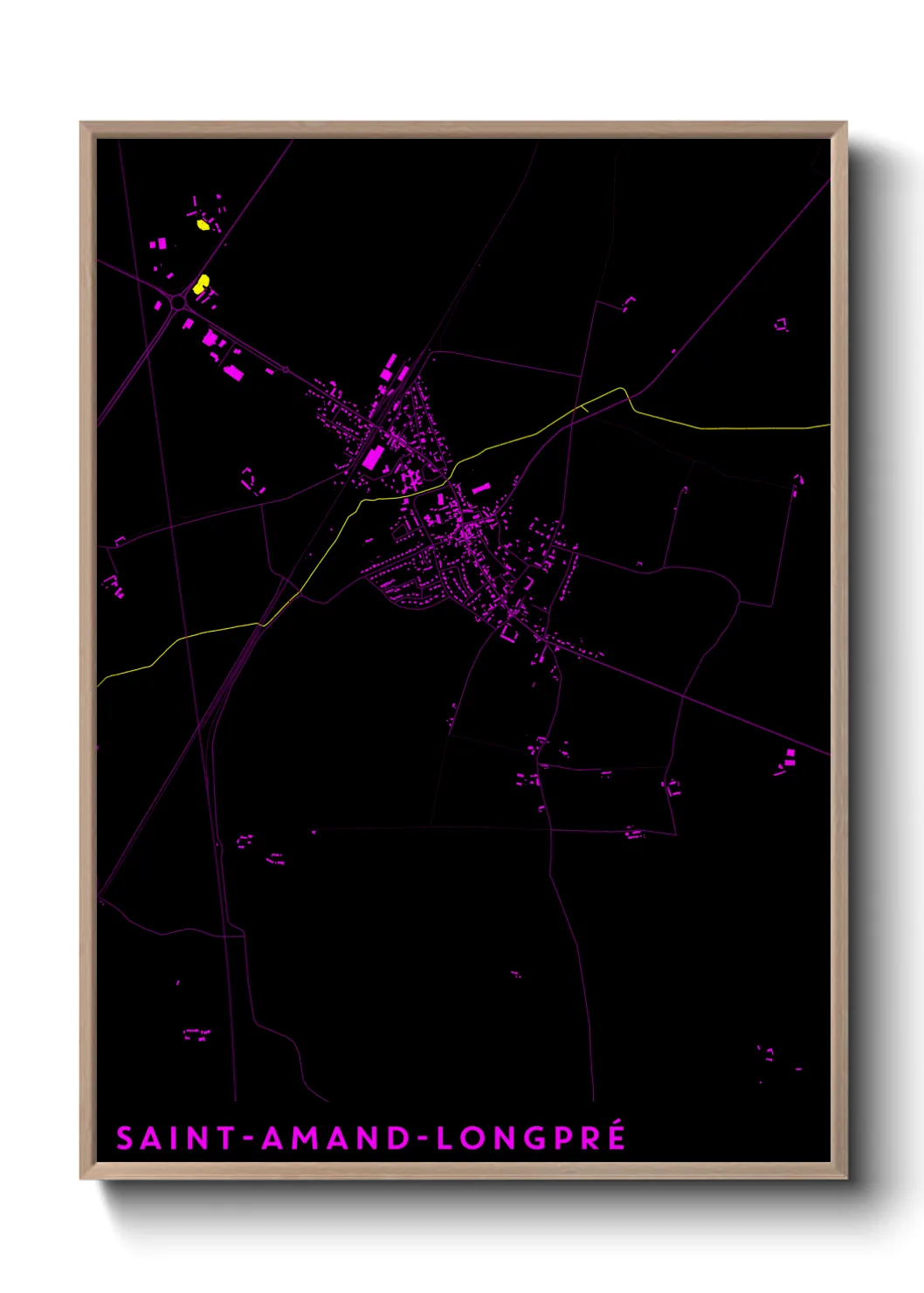 Un poster carteSaint-Amand-Longpré