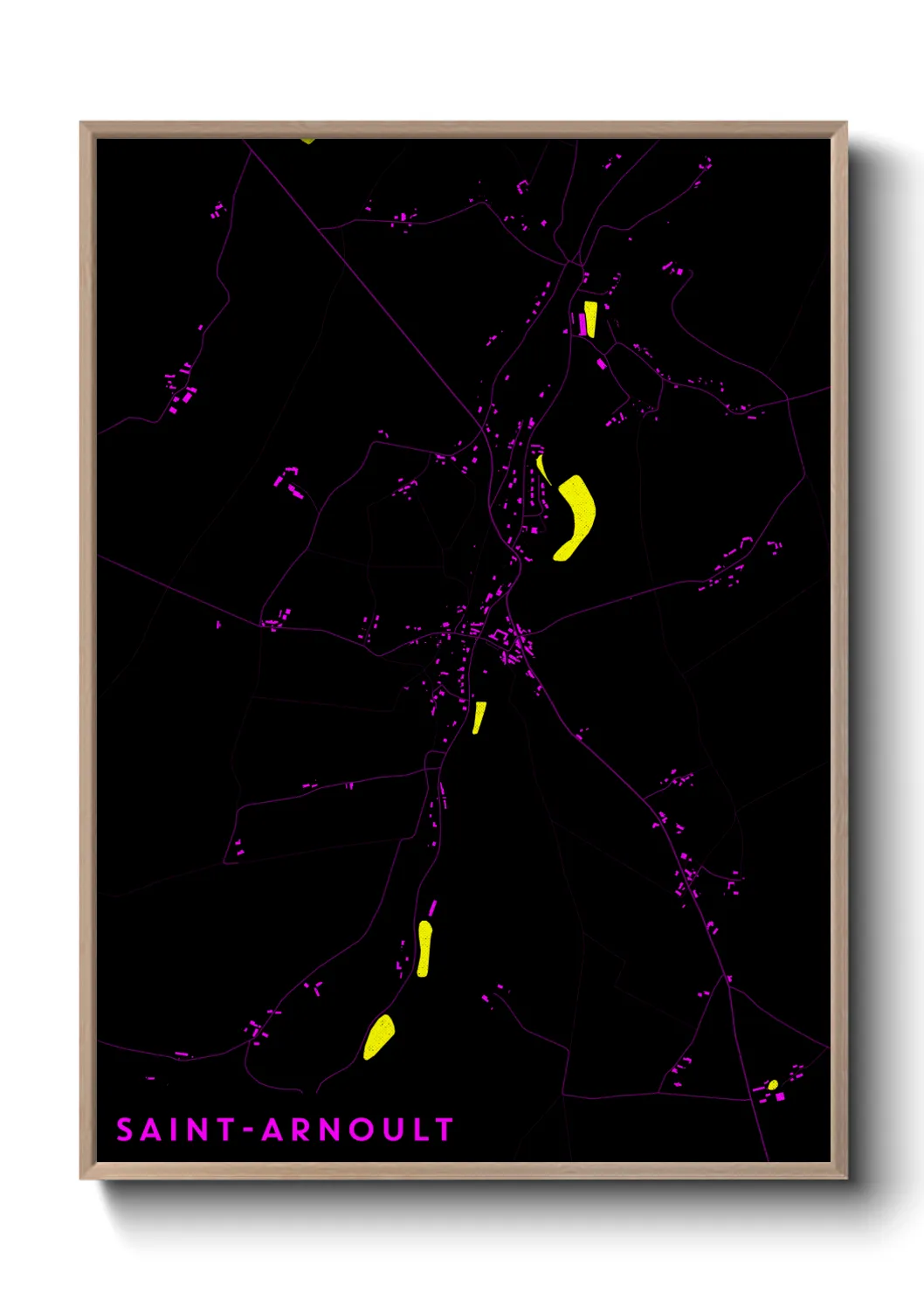 Une affiche de carte sur Saint-Arnoult