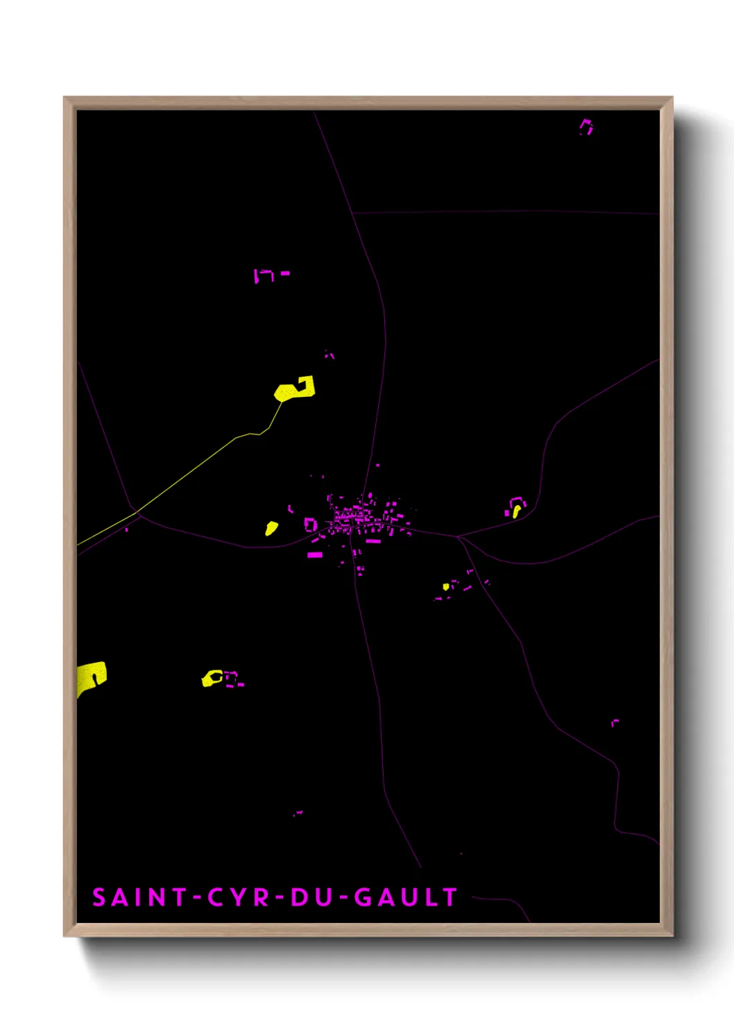 Un poster carteSaint-Cyr-du-Gault