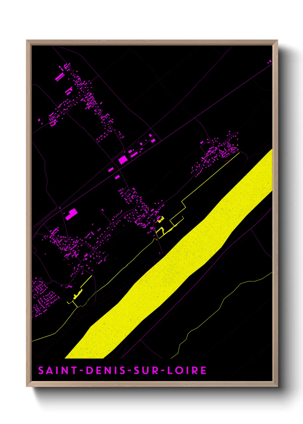Une affiche de carte sur Saint-Denis-sur-Loire