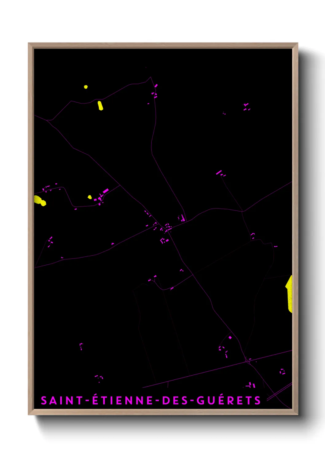 Une affiche de carte sur Saint-Étienne-des-Guérets